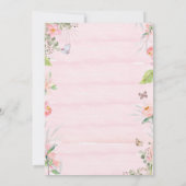 フラッターアンドトワイリー妖精誕生日招待状パーティー 招待状 (裏面)