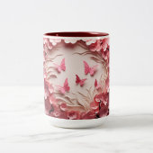 フラッターエレガンス:モーニングブリス3Dコーヒーマグ ツートーンマグカップ (中央)