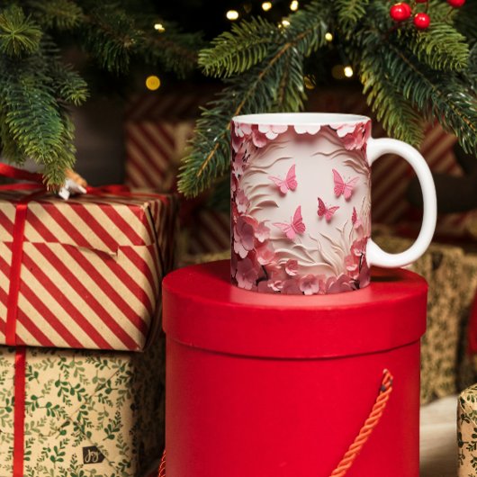 フラッターエレガンス:モーニングブリス3Dコーヒーマグ ツートーンマグカップ