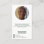 フラッターリングつながり：素敵な出会い庭 名刺 (裏面)