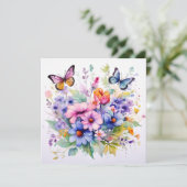 フラッターリング開花:エンチャントガーデン誕生日カード (スタンド正面)