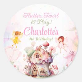 フラッタ&ツイール妖精の誕生日パーティーレーベルシール ラウンドシール