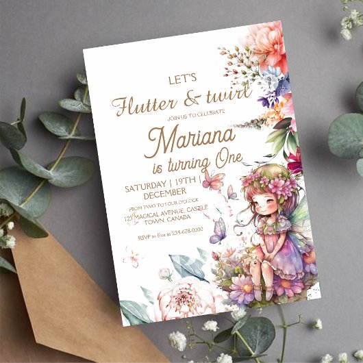 フラッタ&ツワールガーデンフェアリーフローラピクシー1st 招待状