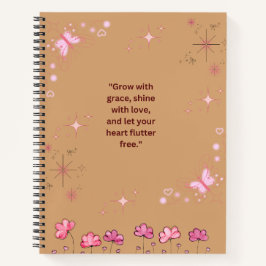 「フラッタ&フローリッシュ：ポジティブなジャーナル ノートブック