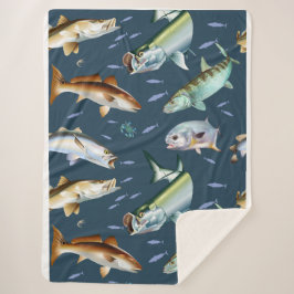 フラッツは赤いドラム、タルポン、スヌック&斑入りマス シェルパブランケット