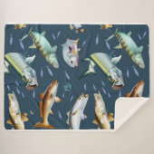 フラッツは赤いドラム、タルポン、スヌック&斑入りマス シェルパブランケット (正面(横))