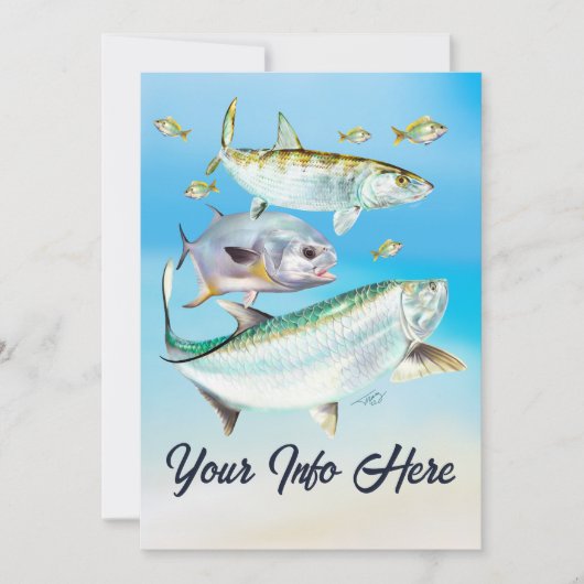 フラッツ魚釣り招待状 招待状 (正面)