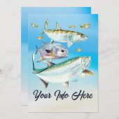 フラッツ魚釣り招待状 招待状 (正面/裏面)