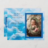 フラットなお知らせカード 案内状 (正面/裏面)