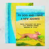 フラットなお知らせカード 案内状 (正面/裏面)