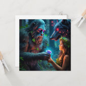 フラットなグリーティングカード カード (正面/裏面インサイチュ)