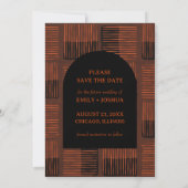 フラットなデザインが素敵な、秋のウェディングカード「Save The Date」 セーブザデート (裏面)