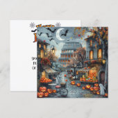 フラットなハロウィンカード シーズンカード (正面/裏面)