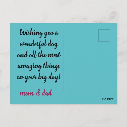 フラットなホリデーカード, サイズ：4.25" x 5.5", 紙：マット仕上げ ポストカード (裏面)