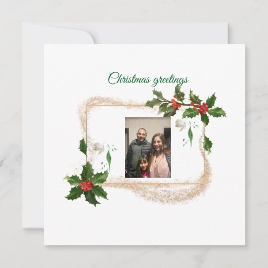 フラットなホリデーカード シーズンカード (正面)