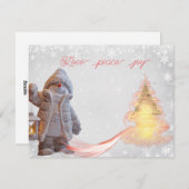 フラットなホリデーカード シーズンカード (正面/裏面)