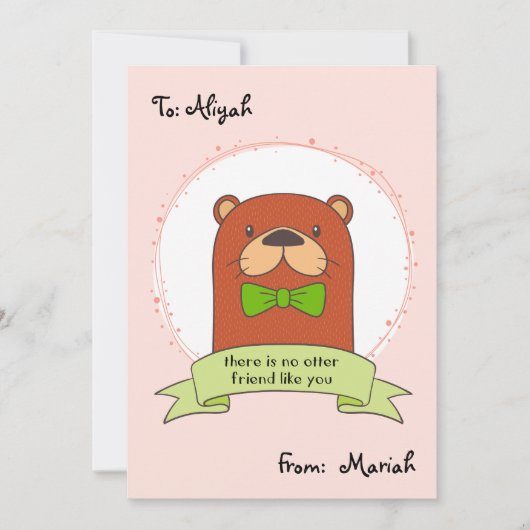 フラットな子供の友情カード シーズンカード (正面)