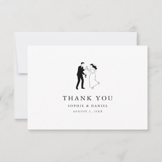 フラットな感謝カード サンキューカード (正面)