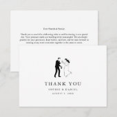フラットな感謝カード サンキューカード (正面/裏面)