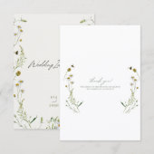 フラットな感謝カード サンキューカード (正面/裏面)