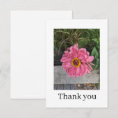 フラットな感謝カード サンキューカード (正面/裏面)