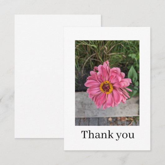 フラットな感謝カード サンキューカード (正面/裏面)