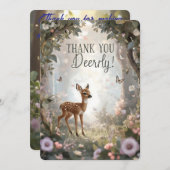 フラットな感謝カード サンキューカード (正面/裏面)