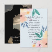 フラットな感謝カード サンキューカード (正面/裏面)