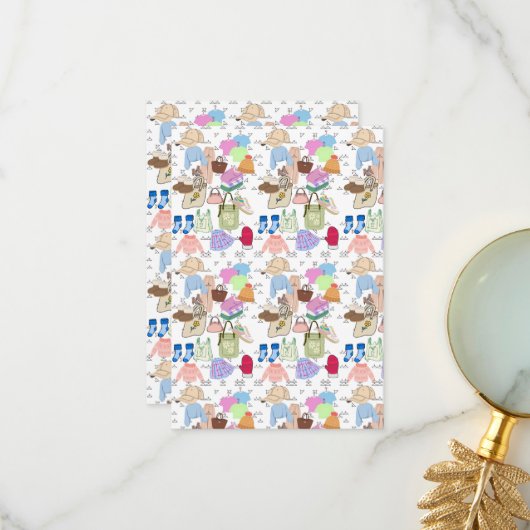 フラットな感謝カード サンキューカード (正面/裏面インサイチュ)