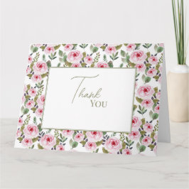 フラットな感謝カード ブライダルシャワー サンキューカード