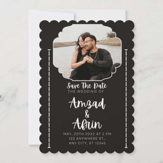 フラットな招待状, サイズ: 5" x 7", 紙: マット, 封筒付き 招待状 (正面)