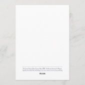 フラットな無地のホリデーカードや感謝カード シーズンカード (裏面)