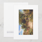 フラットな無地のホリデーカードや感謝カード シーズンカード (正面/裏面)