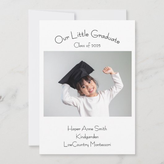 フラットな発表カード 案内状 (正面)