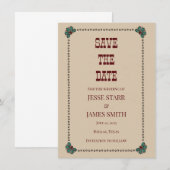 フラットな発表カード 案内状 (正面/裏面)