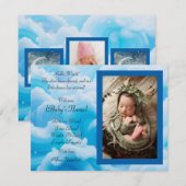 フラットな発表カード 案内状 (正面/裏面)