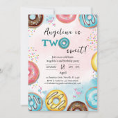 フラットな第2の誕生日の招待状。 招待状 (正面)