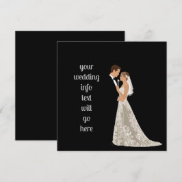 フラットな結婚式の出欠確認カード セーブザデート