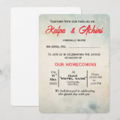 フラットな結婚式の招待状 シーズンカード (正面/裏面)