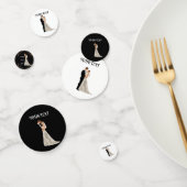 フラットな結婚式の案内カード コンフェッティ (グループ)