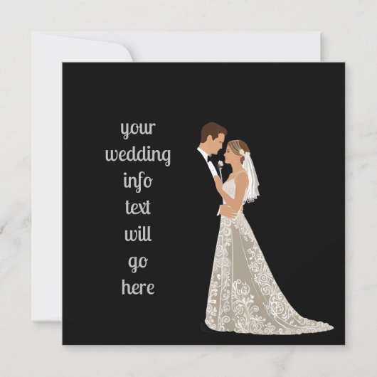 フラットな結婚式の案内カード セーブザデート (正面)