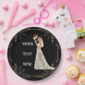 フラットな結婚式の案内カード ペーパープレート (パーティー)