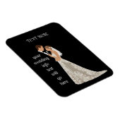 フラットな結婚式の案内カード マグネット (右側)