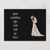 フラットな結婚式の案内カード 案内ポストカード (正面)