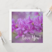 フラットな花のグリーティングカード カード (正面/裏面インサイチュ)