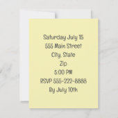 フラットな誕生日カード サンキューカード (裏面)