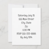 フラットな誕生日カード サンキューカード (裏面)