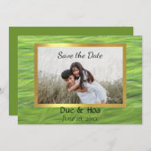 フラットなSave The Dateカード セーブザデート (正面/裏面)