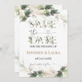 フラットなSave The Dateカード セーブザデート (正面/裏面)