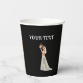 フラットなSave The Dateカード 紙コップ (裏面)